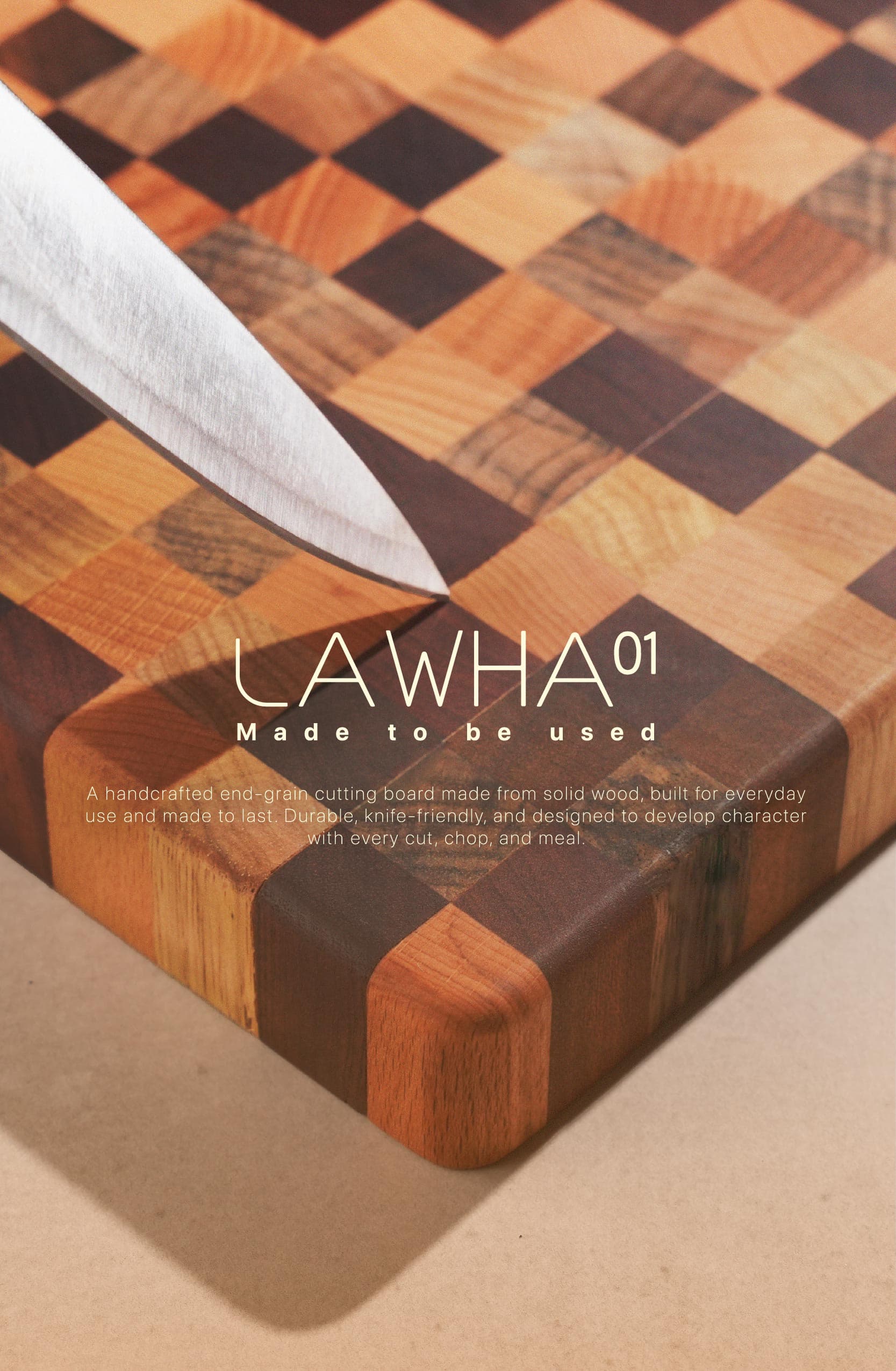 LAWHA 01 - Handcrafted end-grain cutting board