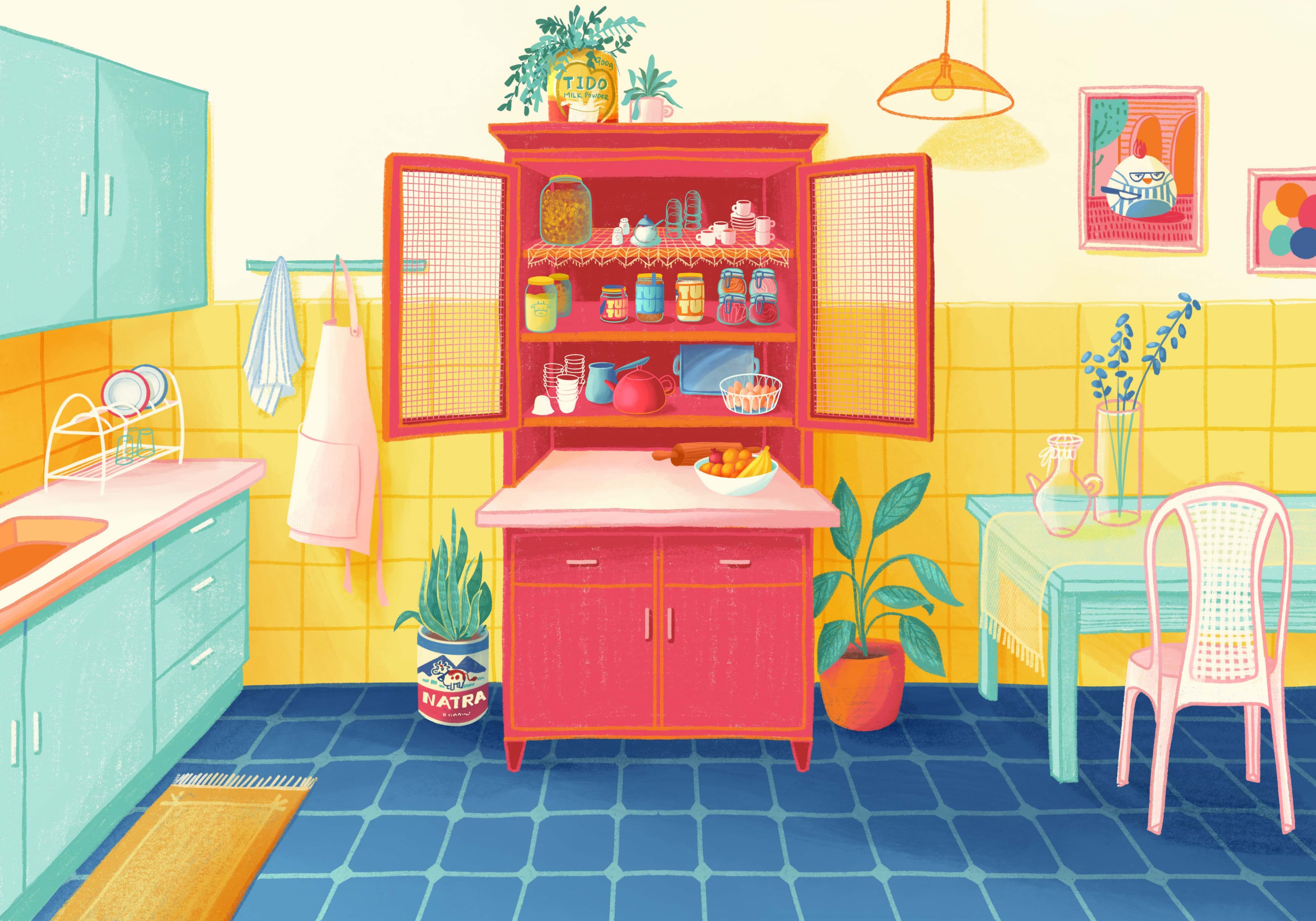 Fully opened pantry